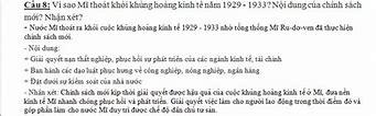 Chính Sách Mới Của Tổng Thống Ru-Dơ-Ven Nhằm Đưa Nước Mĩ Thoát Khỏi Cuộc Đại Suy Thoái Kinh Tế