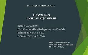 Lịch Làm Việc Giờ Mùa Hè 2024