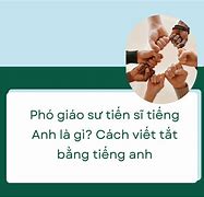 Tiến Sĩ Khoa Học Tiếng Anh Là Gì